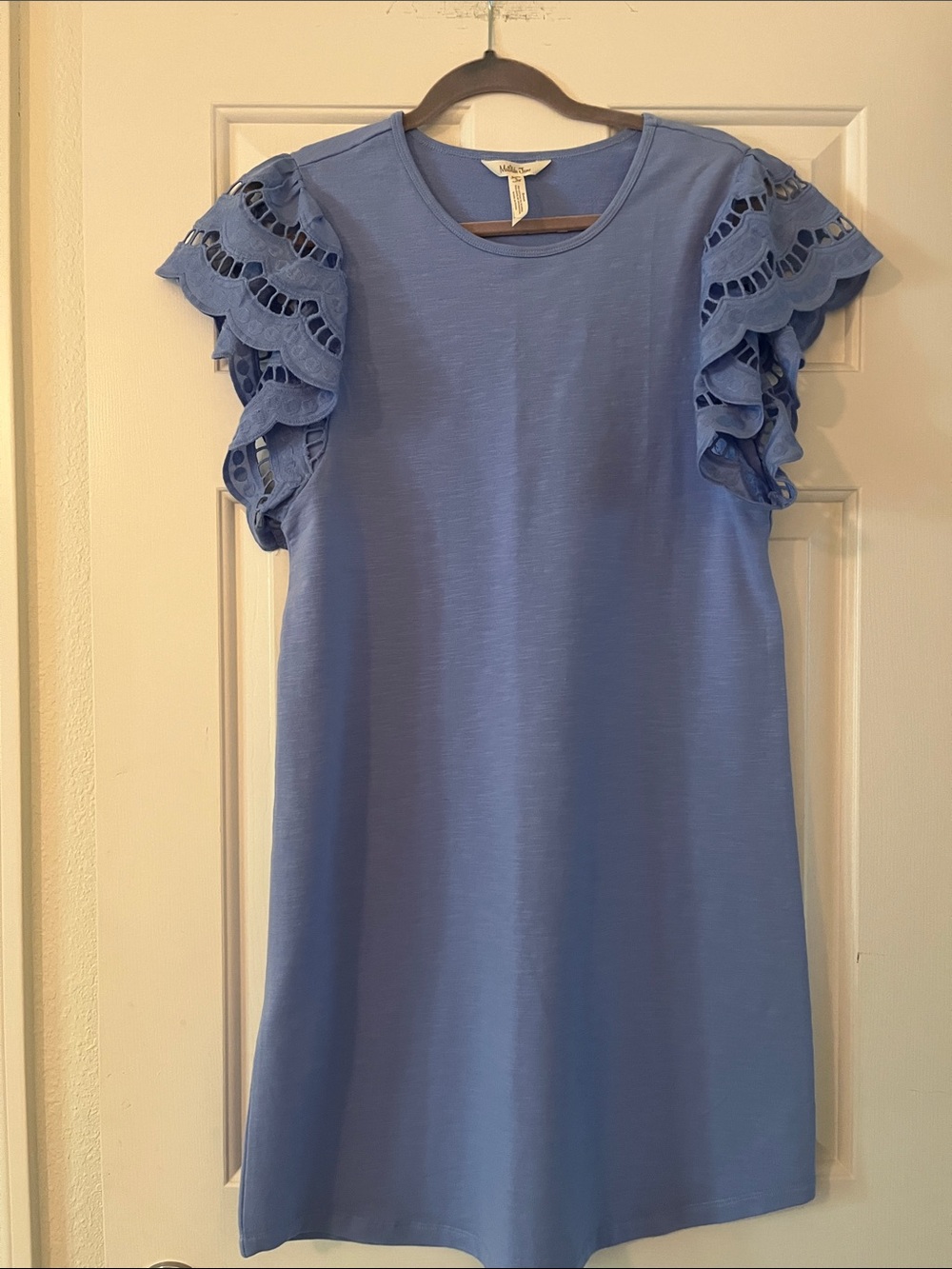 NWOT Matilda Jane Periwinkle Ruffle Sleeve Knit Dress
